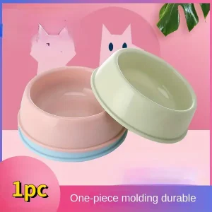 Large Non-Slip PET Bowl for Dogs & Cats - Easy Clean, Rust-Resistant Plastic Feeder with Cloud Pattern