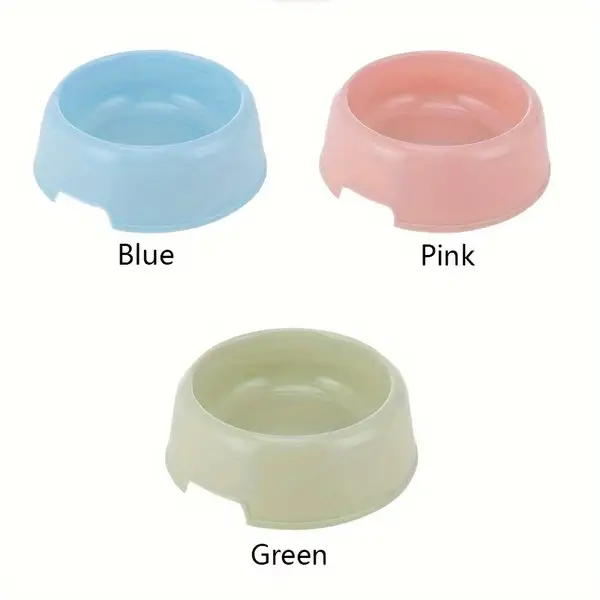 1 2 Pack Non-Slip Plastic Dog Bowls - Easy to Clean Feeding Dishes for Dogs and Cats